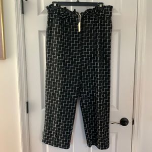 Woman’s slacks black and white size xl NWTNBW